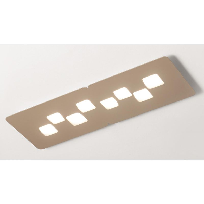 BILBAO PG PLAFONIERA GRANDE RETTANGOLARE 8 LUCI ATTACCO GX53 3 COLORI DELLA GEA LUCE GEA LUCE - Cristalensi Shop Online