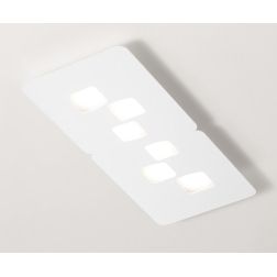BILBAO PM PLAFONIERA RETTANGOLARE 6 LUCI MODERNA ATTACCO GX53 3 COLORI DELLA GEA LUCE GEA LUCE - Cristalensi Shop Online