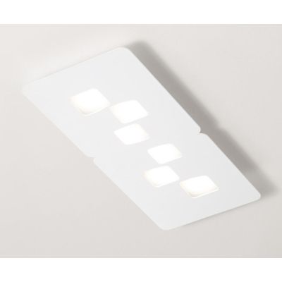 BILBAO PM PLAFONIERA RETTANGOLARE 6 LUCI MODERNA ATTACCO GX53 3 COLORI DELLA GEA LUCE GEA LUCE - Cristalensi Shop Online