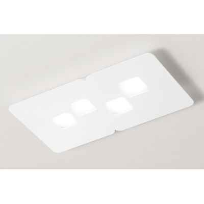 BILBAO PP PLAFONIERA RETTANGOLARE 4 LUCI MODERNA ATTACCO GX53 3 COLORI DELLA GEA LUCE GEA LUCE - Cristalensi Shop Online