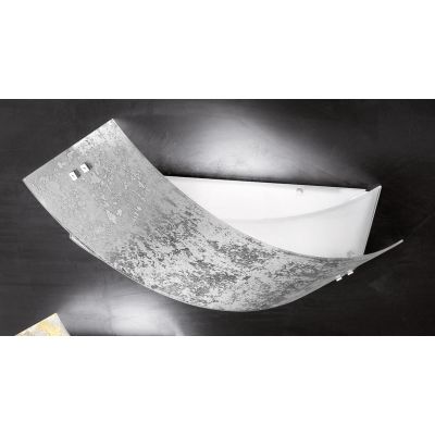CAMILLA PLAFONIERA MEDIA FOGLIA ARGENTO O ORO IN VETRO DI GEA LUCE MODERNA GEA LUCE - Cristalensi Shop Online