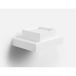 T379 SIBARI APPLIQUE PICCOLA QUADRATA IN GESSO VERNICIABILE CM 13X16 LAMPADINA ATTACCO GX53 Sforzin Illuminazione - Cristalensi