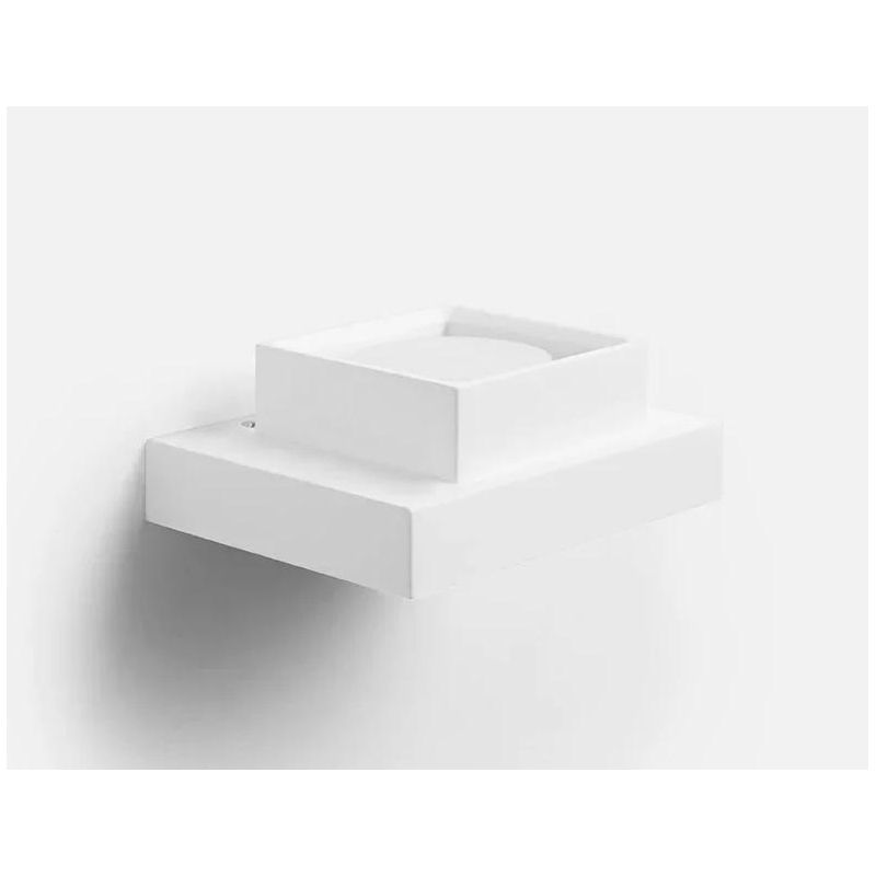 T379 SIBARI APPLIQUE PICCOLA QUADRATA IN GESSO VERNICIABILE CM 13X16 LAMPADINA ATTACCO GX53 Sforzin Illuminazione - Cristalensi