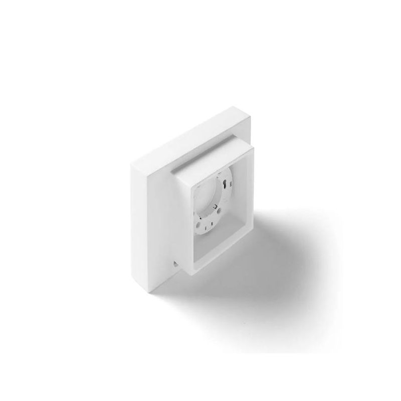 T379 SIBARI APPLIQUE PICCOLA QUADRATA IN GESSO VERNICIABILE CM 13X16 LAMPADINA ATTACCO GX53 Sforzin Illuminazione - Cristalensi