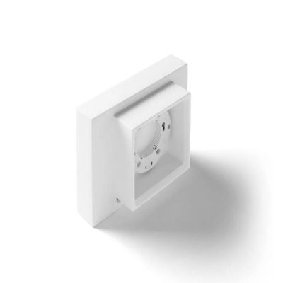 T379 SIBARI APPLIQUE PICCOLA QUADRATA IN GESSO VERNICIABILE CM 13X16 LAMPADINA ATTACCO GX53 Sforzin Illuminazione - Cristalensi