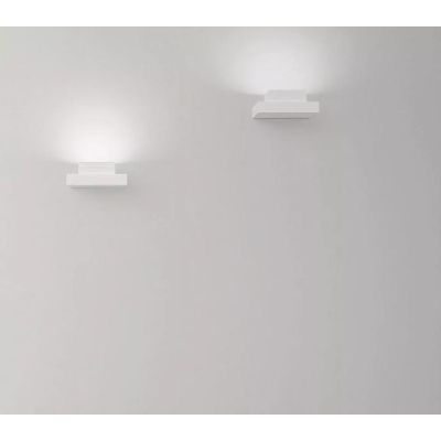 T379 SIBARI APPLIQUE PICCOLA QUADRATA IN GESSO VERNICIABILE CM 13X16 LAMPADINA ATTACCO GX53 Sforzin Illuminazione - Cristalensi