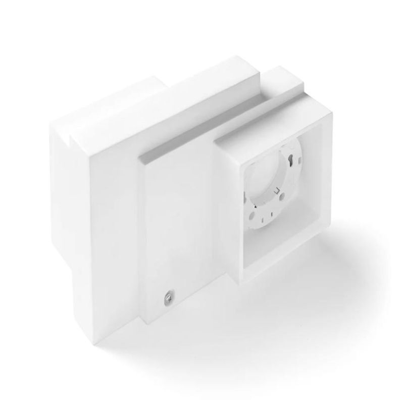 T380 SIBARI APPLIQUE IN GESSO VERNICIABILE LUCE SOPRA SOTTO CM 20X15 LAMPADINE ATTACCO GX53 Sforzin Illuminazione - Cristalensi