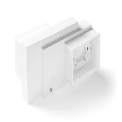 T380 SIBARI APPLIQUE IN GESSO VERNICIABILE LUCE SOPRA SOTTO CM 20X15 LAMPADINE ATTACCO GX53 Sforzin Illuminazione - Cristalensi