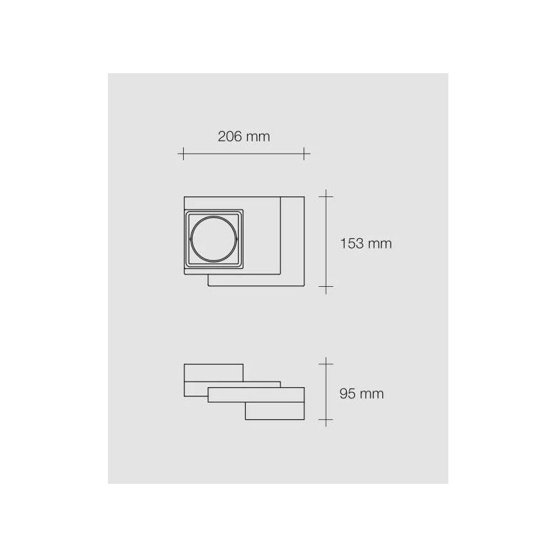 T380 SIBARI APPLIQUE IN GESSO VERNICIABILE LUCE SOPRA SOTTO CM 20X15 LAMPADINE ATTACCO GX53 Sforzin Illuminazione - Cristalensi