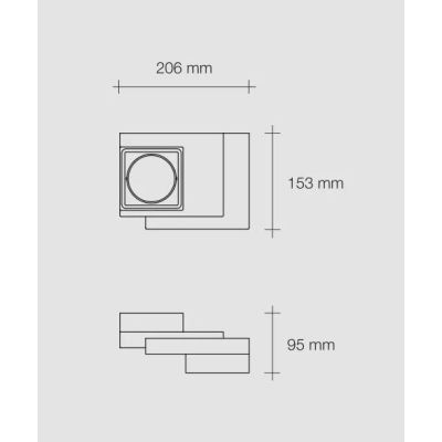T380 SIBARI APPLIQUE IN GESSO VERNICIABILE LUCE SOPRA SOTTO CM 20X15 LAMPADINE ATTACCO GX53 Sforzin Illuminazione - Cristalensi