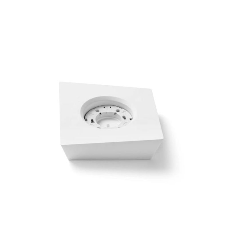 T371 ANCHISE FARETTO DA SOFFITTO 1 LUCE SQUADRATA IN GESSO VERNICIABILE CM 18X18 LAMPADINA ATTACCO GX53 Sforzin Illuminazione -