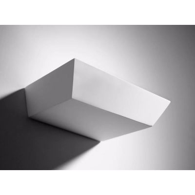 T374 ANCHISE APPLIQUE SQUADRATA 1 LUCE IN GESSO VERNICIABILE CM 16X15 LAMPADINA ATTACCO GX53 Sforzin Illuminazione - Cristalensi