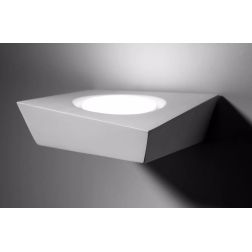 T374 ANCHISE APPLIQUE SQUADRATA 1 LUCE IN GESSO VERNICIABILE CM 16X15 LAMPADINA ATTACCO GX53 Sforzin Illuminazione - Cristalensi 2