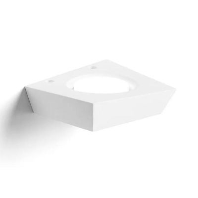 T374 ANCHISE APPLIQUE SQUADRATA 1 LUCE IN GESSO VERNICIABILE CM 16X15 LAMPADINA ATTACCO GX53 Sforzin Illuminazione - Cristalensi