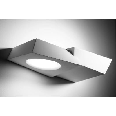 T375 ANCHISE APPLIQUE SQUADRATA LUCE SOPRA SOTTO IN GESSO VERNICIABILE CM 27x15 LAMPADINE ATTACCO GX53 Sforzin Illuminazione - C