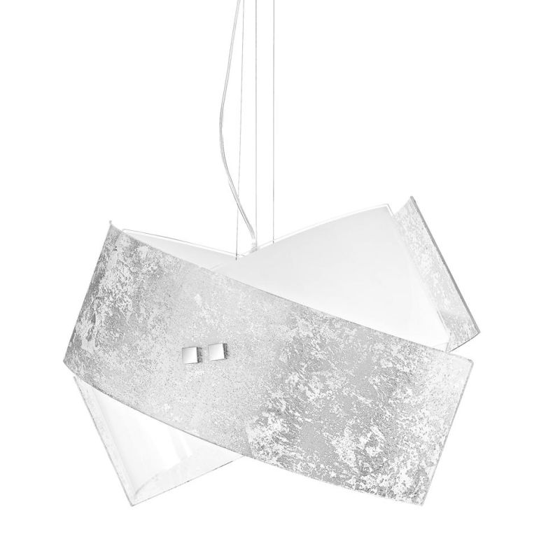 CAMILLA SG SOSPENSIONE MODERNA IN FOGLIA ORO O ARGENTO DELLA GEA LUCE GEA LUCE - Cristalensi Shop Online