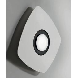 DEMETRA 1 BIANCA APPLIQUE PLAFONIERA CON ANELLO IN VARI COLORI LAMPADINA LED SOSTITUIBILE Illuminando - Cristalensi Shop Online