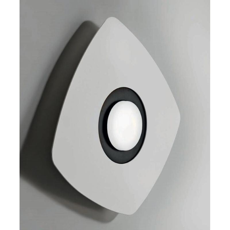 DEMETRA 1 BIANCA APPLIQUE PLAFONIERA CON ANELLO IN VARI COLORI LAMPADINA LED SOSTITUIBILE Illuminando - Cristalensi Shop Online