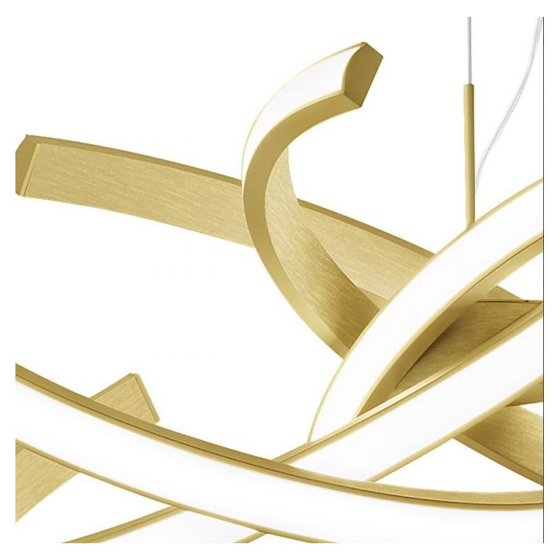 CINZIA SOSPENSIONE MODERNA ORO SPAZZOLATO CON LED 46W LUCE 3000K GEA LUCE GEA LUCE - Cristalensi Shop Online