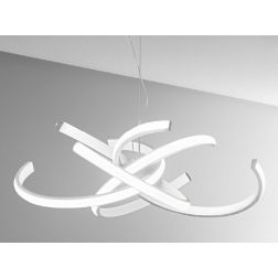 CINZIA SOSPENSIONE MODERNA BIANCA SATINATA CON LED 46W LUCE 3000K GEA LUCE GEA LUCE - Cristalensi Shop Online