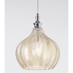 CLEOFE SOSPENSIONE IN VETRO COLORI BIANCO, COBALTO, AMBRA O OCRA CON DECORO A RILIEVO DELLA GEA LUCE GEA LUCE - Cristalensi Shop 2
