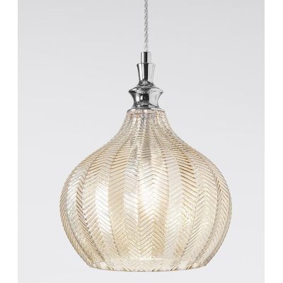 CLEOFE SOSPENSIONE IN VETRO COLORI BIANCO, COBALTO, AMBRA O OCRA CON DECORO A RILIEVO DELLA GEA LUCE GEA LUCE - Cristalensi Shop