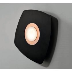 DEMETRA 1 NERA APPLIQUE PLAFONIERA CON ANELLO IN VARI COLORI LAMPADINA LED SOSTITUIBILE Illuminando - Cristalensi Shop Online