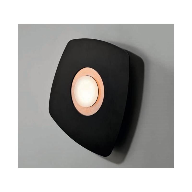 DEMETRA 1 NERA APPLIQUE PLAFONIERA CON ANELLO IN VARI COLORI LAMPADINA LED SOSTITUIBILE Illuminando - Cristalensi Shop Online