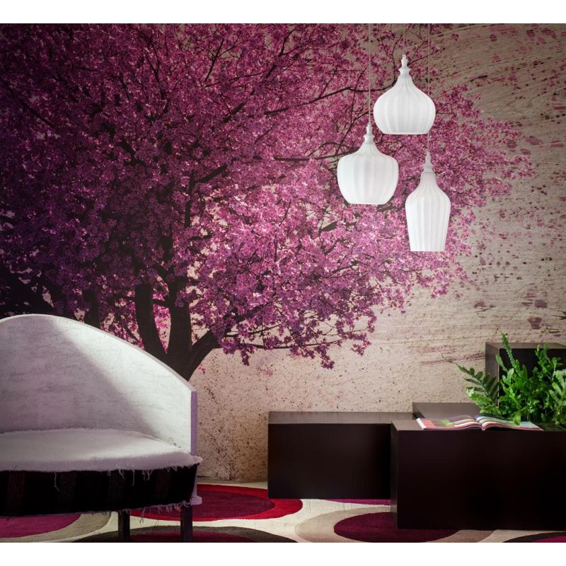 CLEOFE S3 SOSPENSIONE VINTAGE CON VETRI BIANCO OPACO DECORATI A RILIEVO DELLA GEA LUCE GEA LUCE - Cristalensi Shop Online