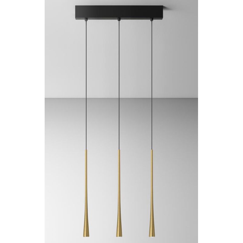 DAFNE S3P SOSPENSIONE MODERNA A BINARIO 3 LUCI LED 16W BIANCO,NERO O ORO DELLA GEA LUCE GEA LUCE - Cristalensi Shop Online