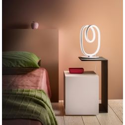 DIVA L LAMPADA DA TAVOLO MODERNA LED 17W LUCE 3000K DIMMERABILE BIANCO,ORO O TITANIO GEA LUCE GEA LUCE - Cristalensi Shop Online 2