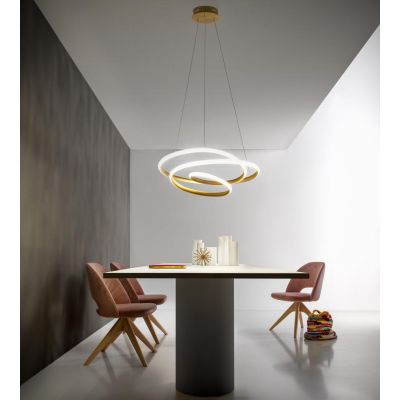 DIVA SP SOSPENSIONE GEA LUCE A LED 39W LUCE 3000K DIMMERABILE MODERNA ALLUMINIO 3 FINITURE COLORE GEA LUCE - Cristalensi Shop On