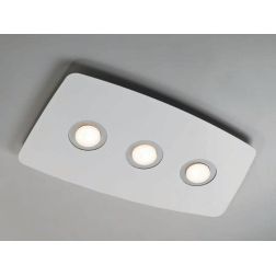 DEMETRA 3 BIANCA PLAFONIERA APPLIQUE DI ILLUMINANDO 8 COLORI ANELLO LAMPADINE GX53 LED Illuminando - Cristalensi Shop Online