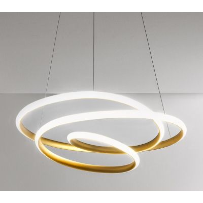 DIVA SP SOSPENSIONE GEA LUCE A LED 39W LUCE 3000K DIMMERABILE MODERNA ALLUMINIO 3 FINITURE COLORE GEA LUCE - Cristalensi Shop On