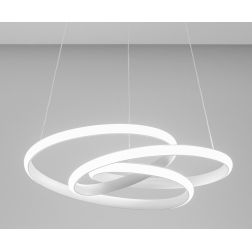 DIVA SP SOSPENSIONE GEA LUCE A LED 39W LUCE 3000K DIMMERABILE MODERNA ALLUMINIO 3 FINITURE COLORE GEA LUCE - Cristalensi Shop On
