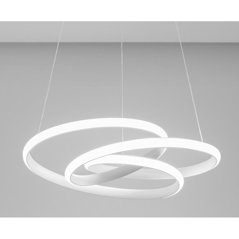 DIVA SP SOSPENSIONE GEA LUCE A LED 39W LUCE 3000K DIMMERABILE MODERNA ALLUMINIO 3 FINITURE COLORE GEA LUCE - Cristalensi Shop On