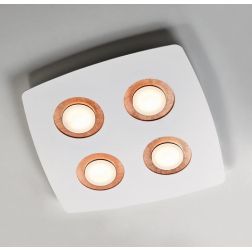 DEMETRA 4 BIANCA PLAFONIERA 8 COLORI A SCELTA LAMPADINE LED SOSTITUIBILI DI ILLUMINANDO Illuminando - Cristalensi Shop Online