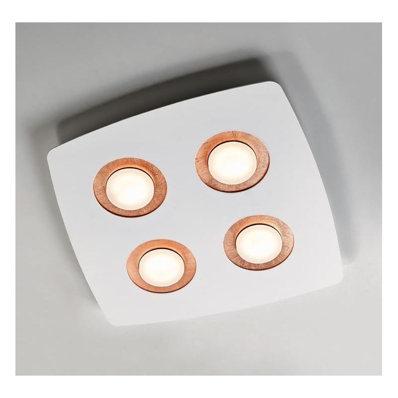 DEMETRA 4 BIANCA PLAFONIERA 8 COLORI A SCELTA LAMPADINE LED SOSTITUIBILI DI ILLUMINANDO Illuminando - Cristalensi Shop Online