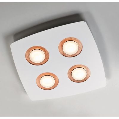 DEMETRA 4 BIANCA PLAFONIERA 8 COLORI A SCELTA LAMPADINE LED SOSTITUIBILI DI ILLUMINANDO Illuminando - Cristalensi Shop Online