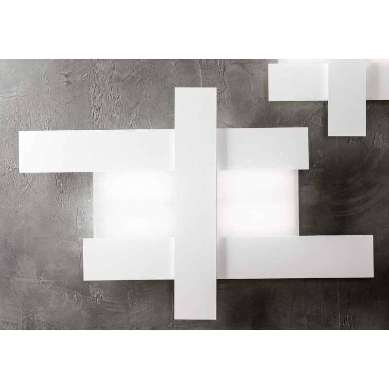 DOHA LAMPADA DA SOFFITTO MEDIA A LED 40W 3000K FASCE COLORATE IN 4 FINITURE COLORE GEA LUCE - Cristalensi Shop Online