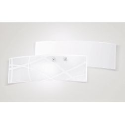 FRIDA AP LAMPADA DA PARETE PICCOLA MODERNA IN VETRO BIANCO DECORATO DELLA GEA LUCE GEA LUCE - Cristalensi Shop Online