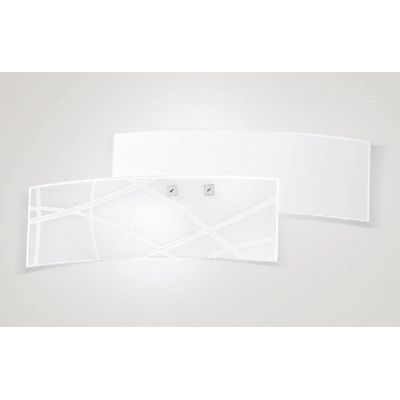 FRIDA AP LAMPADA DA PARETE PICCOLA MODERNA IN VETRO BIANCO DECORATO DELLA GEA LUCE GEA LUCE - Cristalensi Shop Online