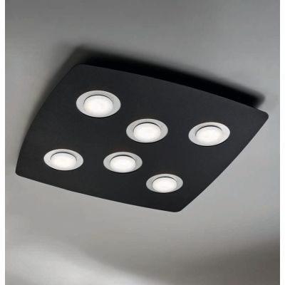 DEMETRA PLAFONIERA SQUADRATA 60X60 CON 6 ANELLI COLORE A SCELTA DI ILLUMINANDO Illuminando - Cristalensi Shop Online