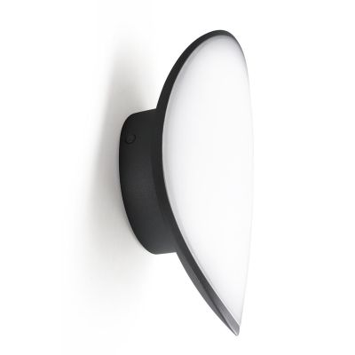 APPLIQUE DA ESTERNO IP65 OVALE LED 13W LUCE 4000K GRIGIO METALLIZZATO O ANTRACITE MODERNA GEA LUCE - Cristalensi Shop Online