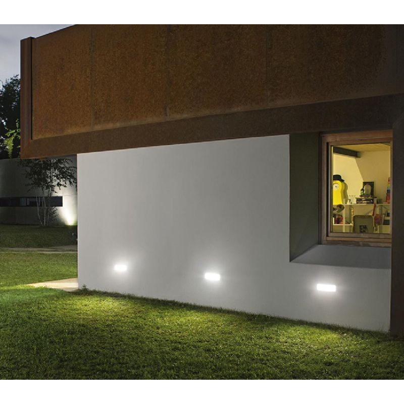 APPLIQUE SEGNAPASSO DA ESTERNI IP54 MATERIALE PLASTICO ANTRACITE CON LED 7W LUCE 4000K MODERNO GEA LUCE - Cristalensi Shop Onlin