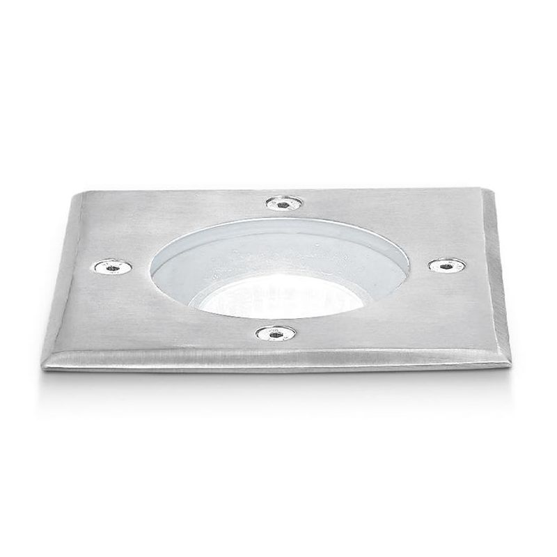 GES 271 INCASSO CORNICE QUADRA CALPESTABILE IN ACCIAIO IP67 LAMPADINA GU10 LED GEA LUCE - Cristalensi Shop Online