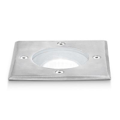 GES 271 INCASSO CORNICE QUADRA CALPESTABILE IN ACCIAIO IP67 LAMPADINA GU10 LED GEA LUCE - Cristalensi Shop Online