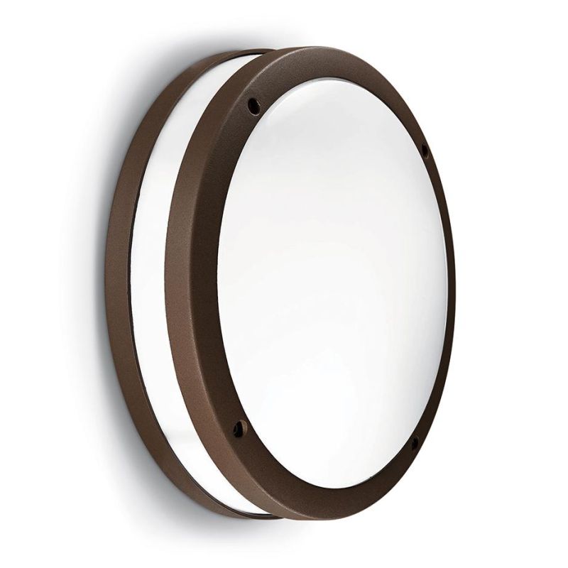 PLAFONIERA/APPLIQUE ROTONDA D28 DA ESTERNO IP54 2XE27 CORNICE DISPONIBILE IN 4 COLORI GEA LUCE - Cristalensi Shop Online