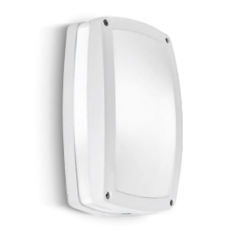 APPLIQUE/PLAFONIERA DA ESTERNO IP54 RETTANGOLARE 2XE27 CORNICE DISPONIBILE IN 4 COLORI GEA LUCE - Cristalensi Shop Online