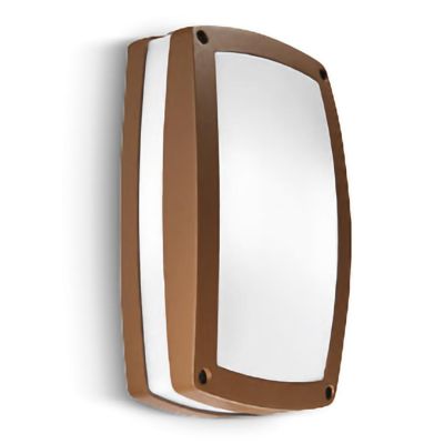 APPLIQUE/PLAFONIERA DA ESTERNO IP54 RETTANGOLARE 2XE27 CORNICE DISPONIBILE IN 4 COLORI GEA LUCE - Cristalensi Shop Online